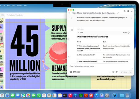 MacBook Air, screen shows a Large Language Model workstream on WebAI