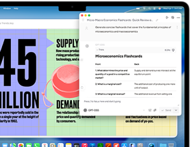 MacBook Air, screen shows a Large Language Model workstream on WebAI